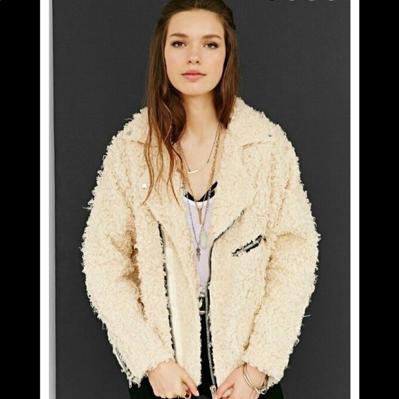 Unif x urban outfitters fuzzy moto jacket - Picture 1 of 4